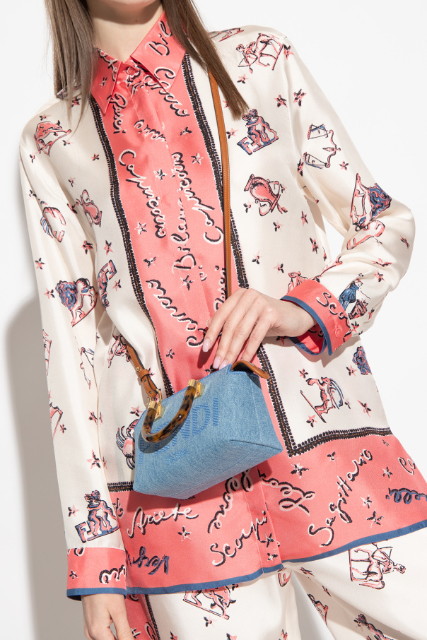 Fendi 'By The Way Mini' denim shoulder bag | Fendi